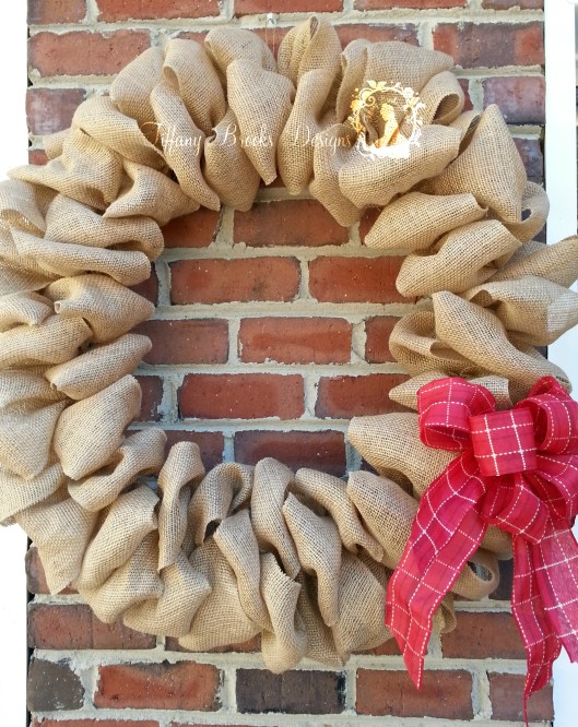 Christmas Burlap Wreath Finished (1)